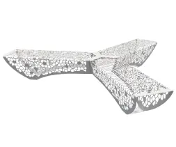 Скамейка стальная «Филигран» трехлучевая