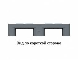 Паллет (поддон) пластиковый перфорированный на 3-х полозьях, 1200х800х160 мм, серый [02.108.91.PE]