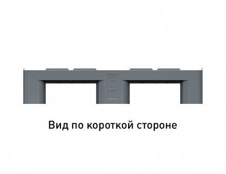 Паллет (поддон) пластиковый перфорированный на 3-х полозьях, 1200х800х160 мм, серый [02.108.91.PE]