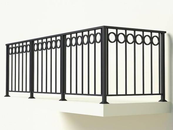 Металлическое балконное ограждение БО-5, 1 пог. м.