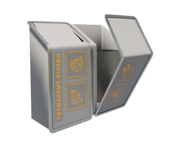 Урна для раздельного сбора мусора «Урба» 1 секция без наклейки
