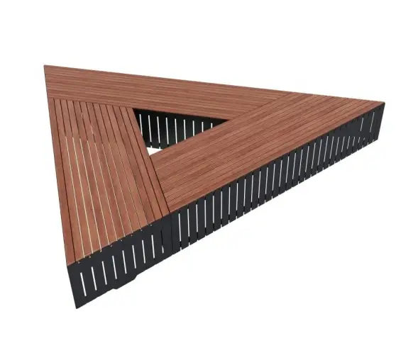 Модульная скамейка «Пуатье» Треугольная