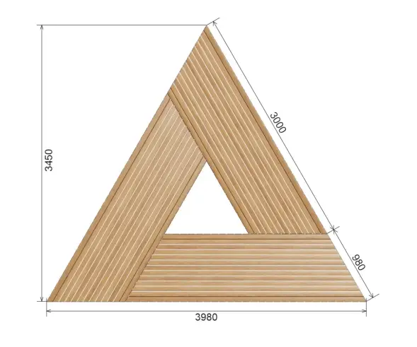 Модульная скамейка «Пуатье» Треугольная