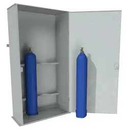 Шкаф металлический для 2х кислородных баллонов усиленный 1800x522x375 мм