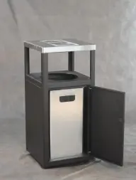 Урна-пепельница Пассаж, 435х435х950 мм, с емкостью, 50 л