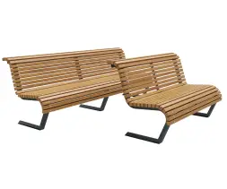 Скамейка стальная «Мехико» 2,0 м (3 опоры)