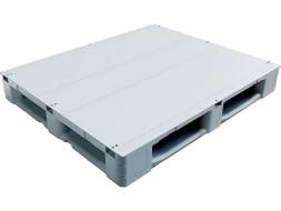 Паллет (поддон) пластиковый сплошной на 5-ти полозьях, 1200х1000х157 мм, серый [IR 1210S-5R]