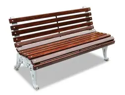 Скамейка алюминиевая «Белые ночи» без подлокотников 3,0 м (3 опоры)