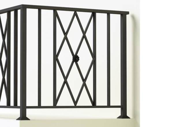 Металлическое балконное ограждение БО-9, 1 пог. м.