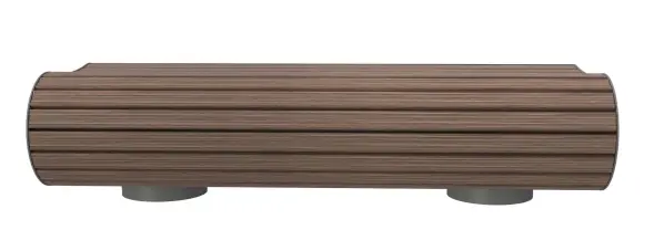 Скамейка стальная «Калипсо» без спинки 1,8 м (лиственница)