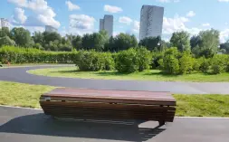 Скамейка стальная «Парадайз» без спинки 3,0 м (3 опоры)