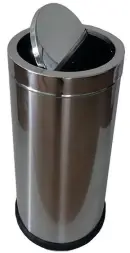 Мусорная урна Ву-Тенг, 310х600 мм, шлифованная, кольцо под пакет, 45 л