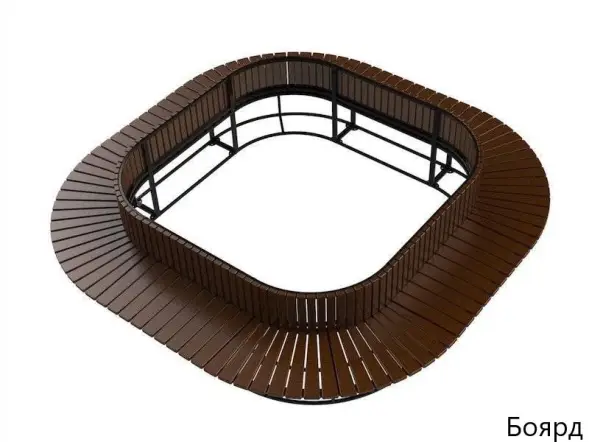 Скамейка стальная «Диван круглый» R750