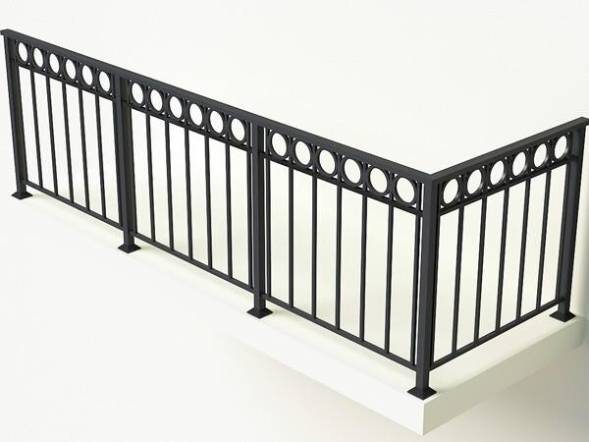 Металлическое балконное ограждение БО-10, 1 пог. м.