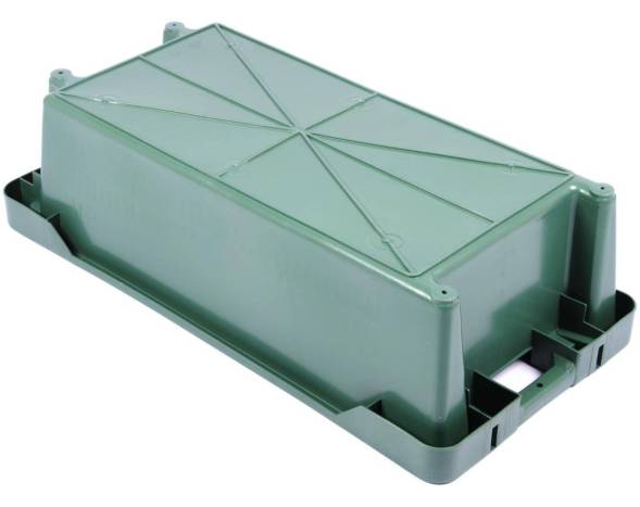 Пластиковый ящик 800х400х225 конусный сплошной со сливными отверстиями