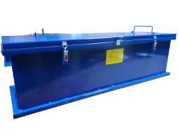 Горизонтальный герметичный специализированный контейнер для сбора, хранения, транспортировки отработанных ртутьсодержащих ламп: ЛБ 20, ЛБ 40, ДРЛ, ГСК 1250, 1250х600х400 мм (3 секции)