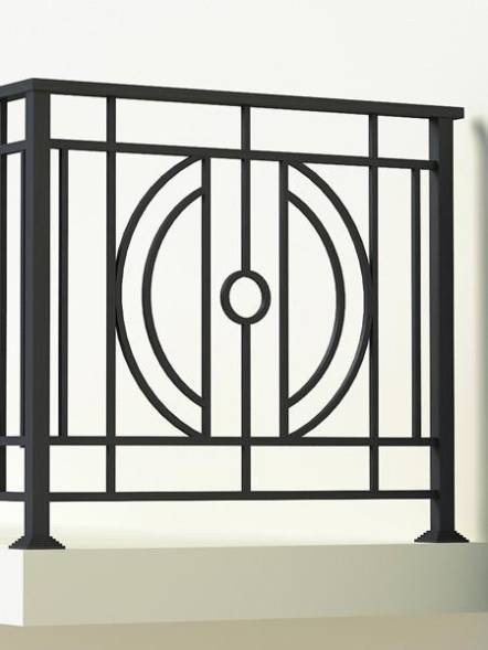 Металлическое балконное ограждение БО-12, 1 пог. м.