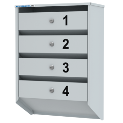Почтовый металлический ящик на 4 ячейки серия Базис [11969]