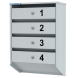 Почтовый металлический ящик на 4 ячейки серия Базис [11969]