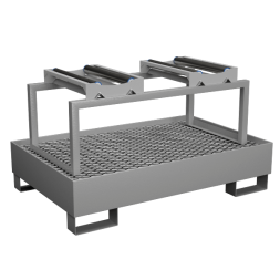 Подставка для 2 бочек на поддоне ПВЛ с поворотным блоком [12269]
