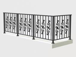 Металлическое балконное ограждение БО-13, 1 пог. м.