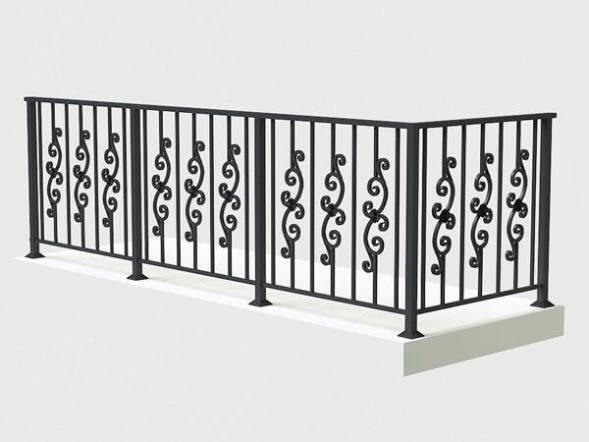 Металлическое балконное ограждение БО-13, 1 пог. м.