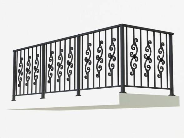 Металлическое балконное ограждение БО-13, 1 пог. м.