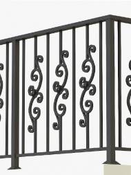 Металлическое балконное ограждение БО-13, 1 пог. м.