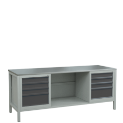 Верстак 2000 с 2 тумбами с 4 выдвижными ящиками [9570]