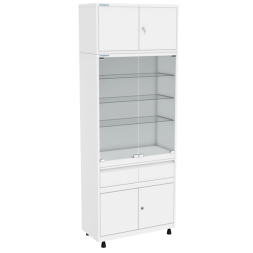 Шкаф медицинский ШМС-2-А-Р-2 с антресолью [10870]