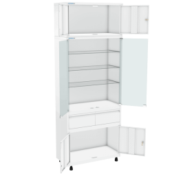 Шкаф медицинский ШМС-2-А-Р-2 с антресолью [10870]