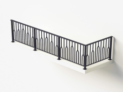 Металлическое балконное ограждение БО-14, 1 пог. м.