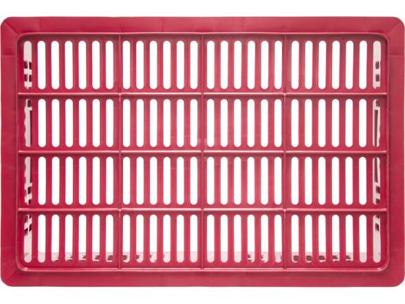 Ящик пластиковый перфорированный, 600x400x250 мм, 46 л, красный [201]