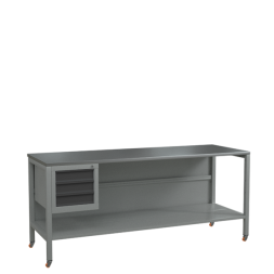 Верстак 2000 с колесами, полкой и подвесной тумбой с 3 выдвижными ящиками [17073]