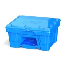 Ящик для соли, реагентов 250 литров с дозатором, синий