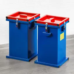 Контейнер герметичный специализированный вертикальный для битых ламп и термометров ГСК 400, 400х250х250 мм