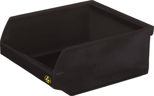 Ящик (лоток) антистатический пластиковый, 107x98x47 мм, 0.49 л, черный [5000 ESD]