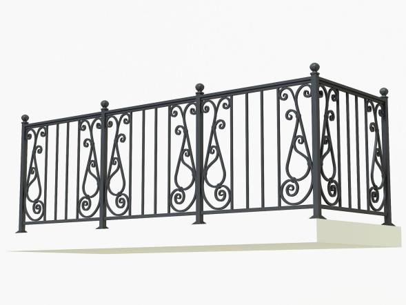 Металлическое балконное ограждение БО-19, 1 пог. м.