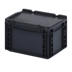 Евроконтейнер ESD с крышкой на шарнире 185x200x300 [9676]