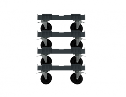 Пластиковая тележка 600х400 мм для ящиков (с отверстием)