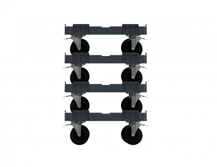 Пластиковая тележка 600х400 мм для ящиков (с отверстием)