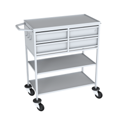Стол-тележка с 4 ящиками для перевязочной [14978]