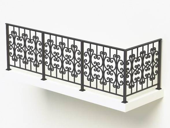 Металлическое балконное ограждение БО-22, 1 пог. м.