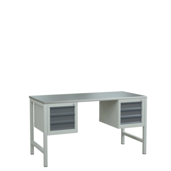 Верстак 1500 с 2 подвесными тумбами с 3 ящиками [9479]