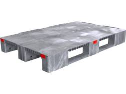 Паллет (поддон) пластиковый усиленный, 1200x800x150 мм, серый [TR 1208-1-1 (R)]