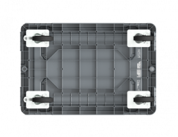 Пластиковая тележка 600х400 мм для ящиков (сплошная)