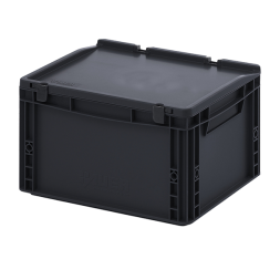 Евроконтейнер ESD с крышкой на шарнире 235x300x400 [9680]