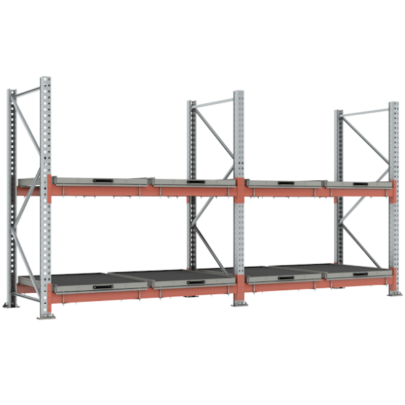 Стеллаж грузовой с выкатными платформами 2000x5704x1000 [14680]