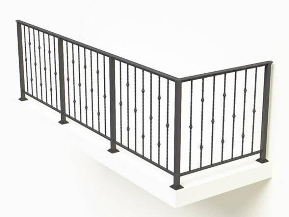 Металлическое балконное ограждение БО-24, 1 пог. м.