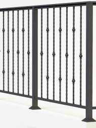 Металлическое балконное ограждение БО-24, 1 пог. м.